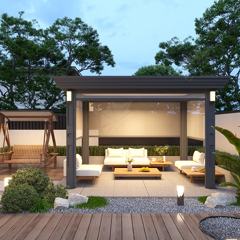 DIY Outdoor Garden Design Pergola Luxury Model Waterproof Arches  Pergolas Outdoor Gazebos Terrace Building