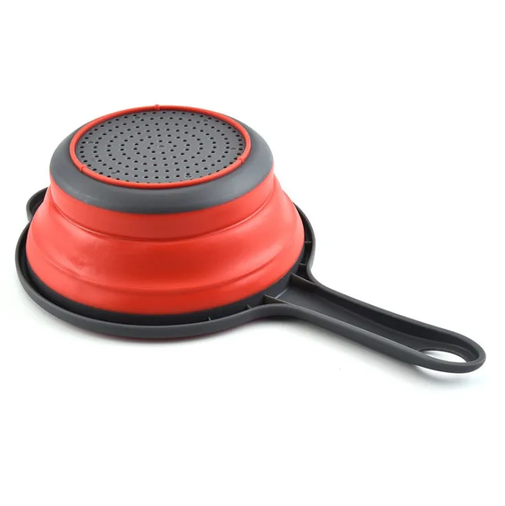 Durable Collapsible Fruit Vegetable Washing Basket Folding Drain Baskets with Handle