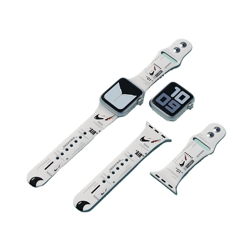  Силиконовый ремешок для смарт-часов Apple Watch Series 6 5 4 38 40 42 44