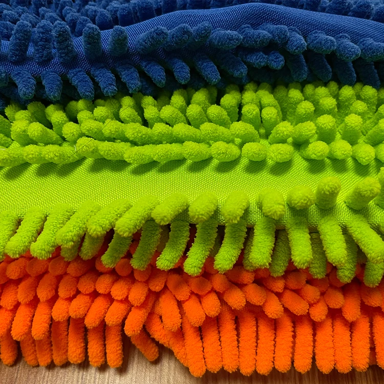 Wholesale 100% Polyester Abrasion Resistant Shaggy Quick Dry Microfiber Chenille Mop Cleaning Fabric Roll