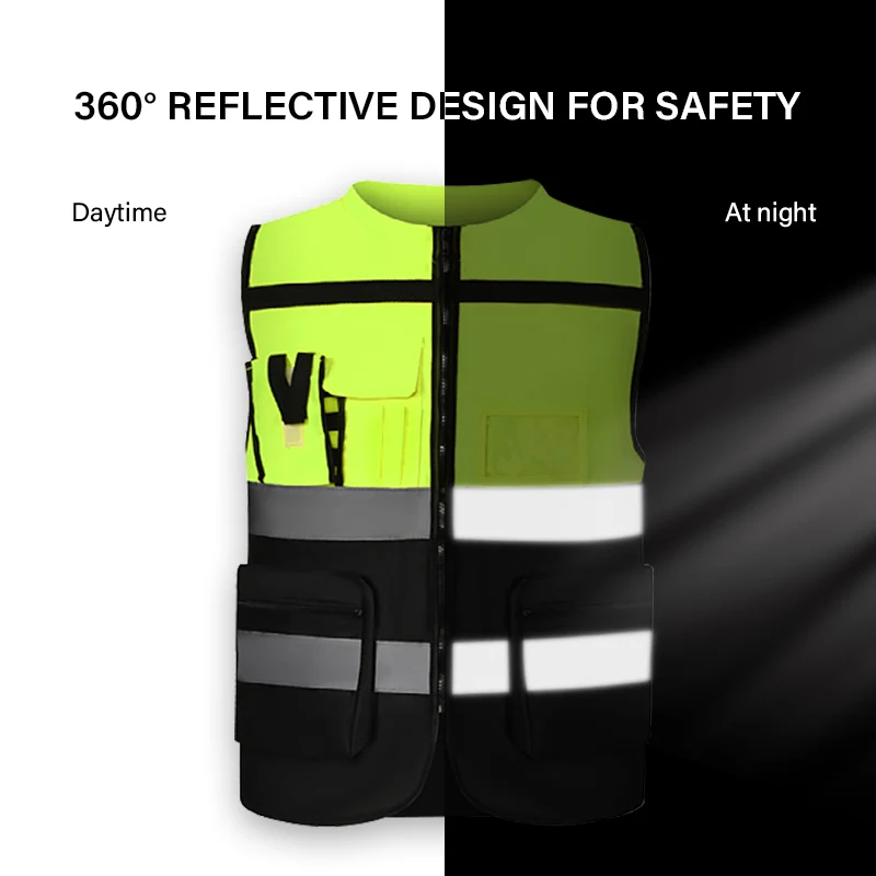 Two color High quality evaporative body outdoor work battery powered hi-vis cooling gel reflective safety vest for men