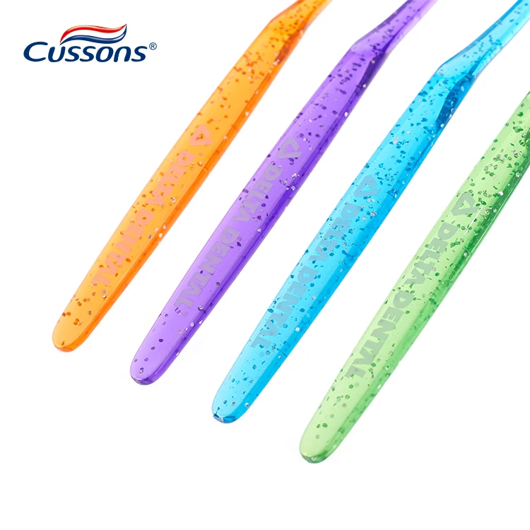 custom logo adult color orthodontic  toothbrush with soft bristle