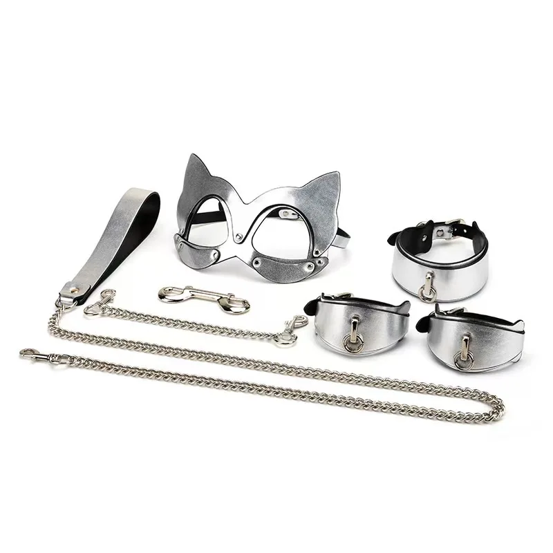 SM Bondage 3 Pieces Kit BDSM Set Body Harness Erotic Sex Handcuffs Leather Whip Fetish Play