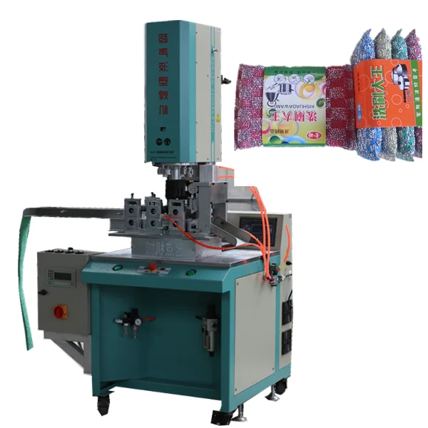 Kitchen Dish Washing Sponge Scrubber Manual Ultrasonic  Welding Machine Cutter for Sponge Scourer Pad Making