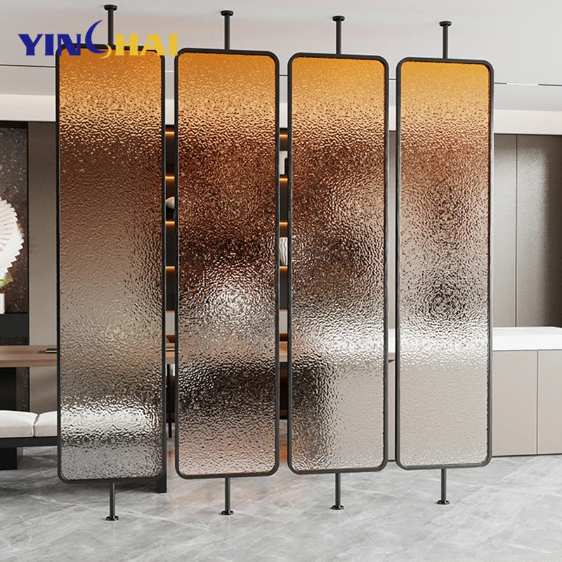 Custom Modern European Style Oval With Glass Metal Stainless Steel Screen Partition for Living Room Decoration Room Divider