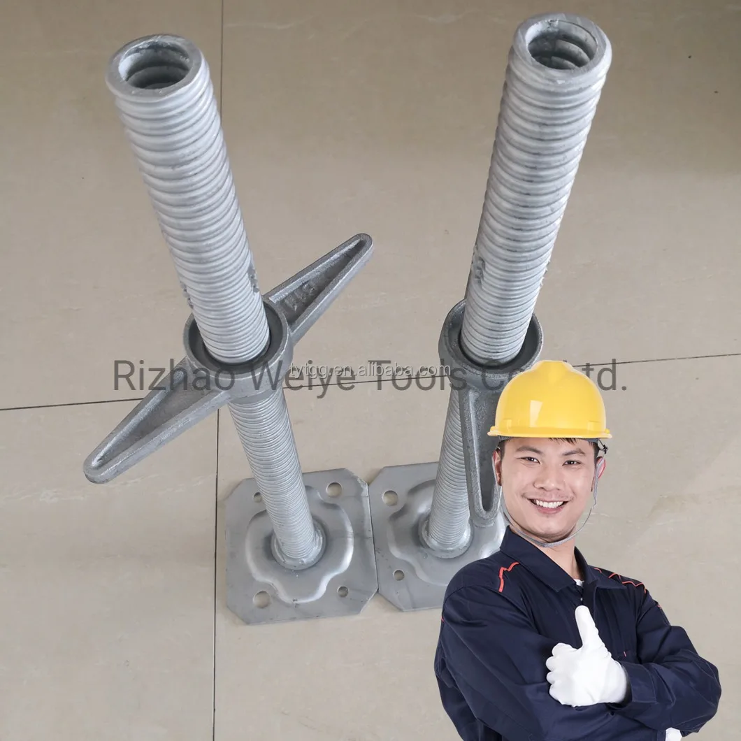 Регулируемая гайка 600 мм для строительных Лесов hdg Регулируемая 4x4 плоская пластина базовый домкрат