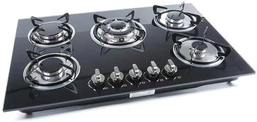Five burner gas stove commercial gas stove burner countertop kitchen stove 5 burner gas cooker