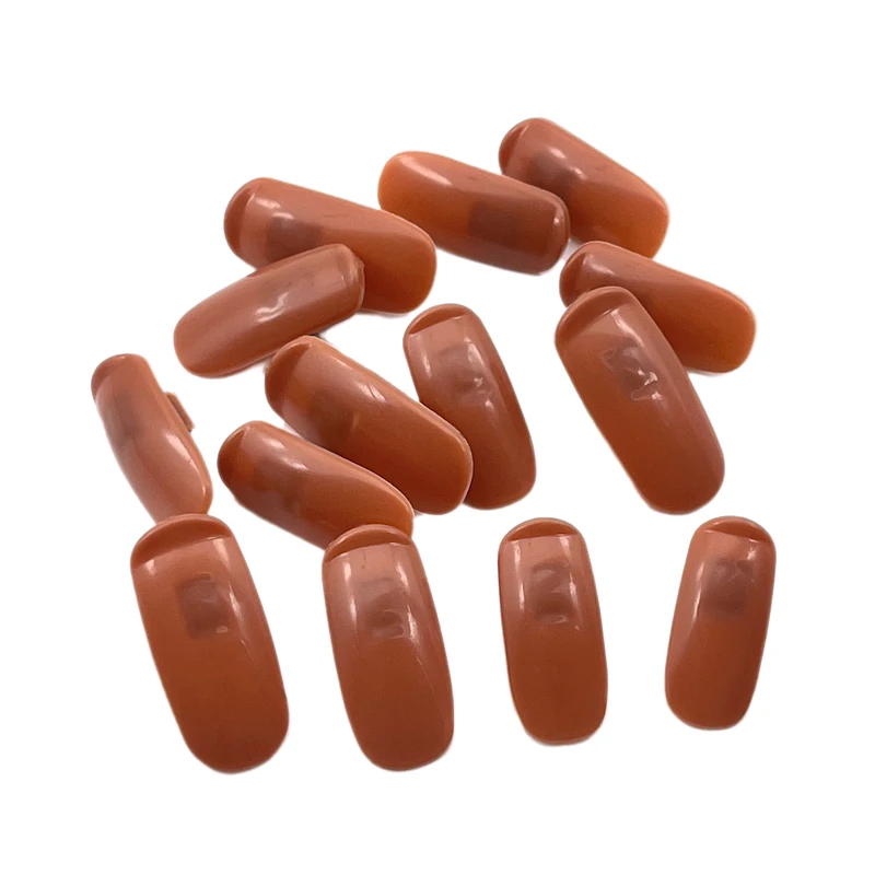 100 Pcs Model Beginner Adjustable False Matching Removable Display Finger Brown Refill Hand Art Training Nail Tips Practice