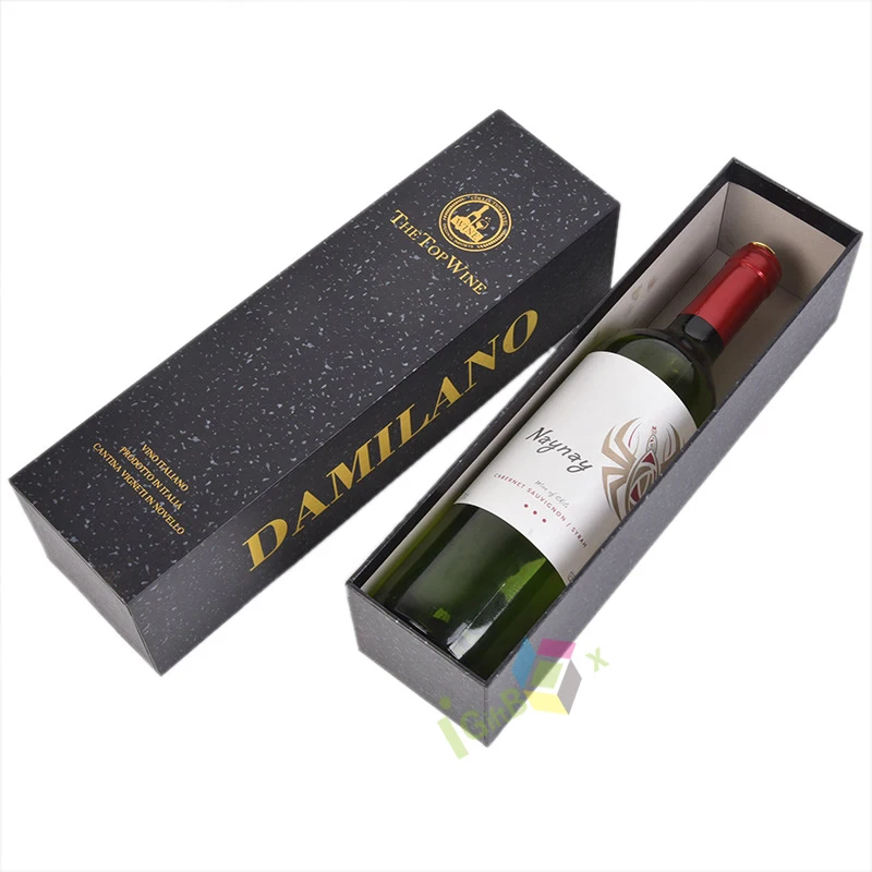 Wine Bottle Packaging Box Custom Paper Packaging Box Single Pack Wine Carton Box