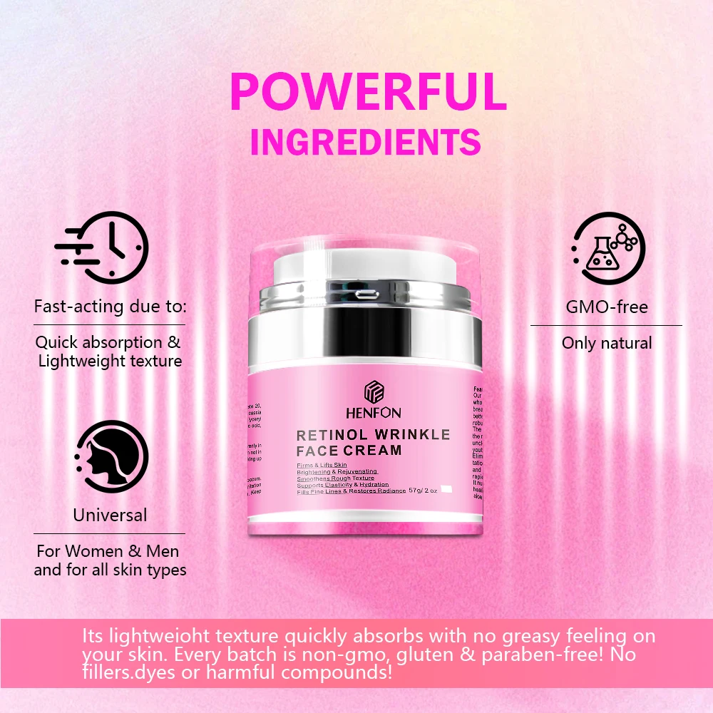 Private Label Retinol Vibrant Glamour Whitening Retinol Face Cream Anti Aging Remove Wrinkles For Skin Whitening