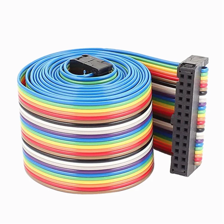 
0.635/1.27/1.0/2.0/2.54mm Rainbow IDC Flat Ribbon Cable 16 18 22 24 28 32 34 36 50 Pin  (62412533322)