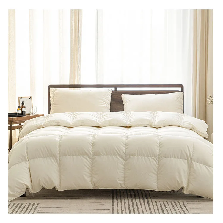 Wholesale Luxury Winter Duck Goose down Comforter Set King & Queen Size Super Soft Super Soft Quilt Duvet Polyester Filling
