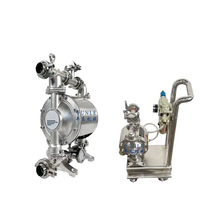 Factory price Stainless steel Food grade pp pneumatic diaphragm pump For whiskey alcohol sauce