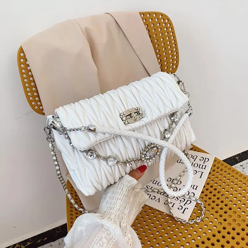 Luxury High Quality Rhinestone Handbags Lady Underarm designer Hand bags For Women