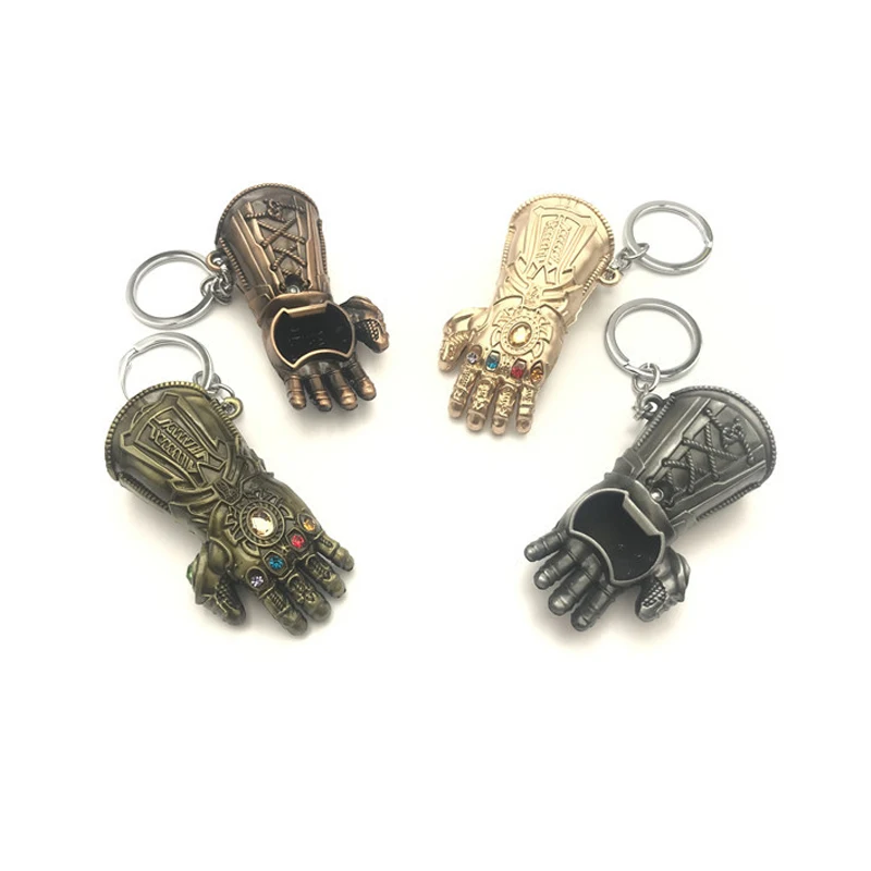 Hot Selling Movie Avengers Keychain Thanos Gauntlet Gloves Bottle Opener for Women Men Drinking