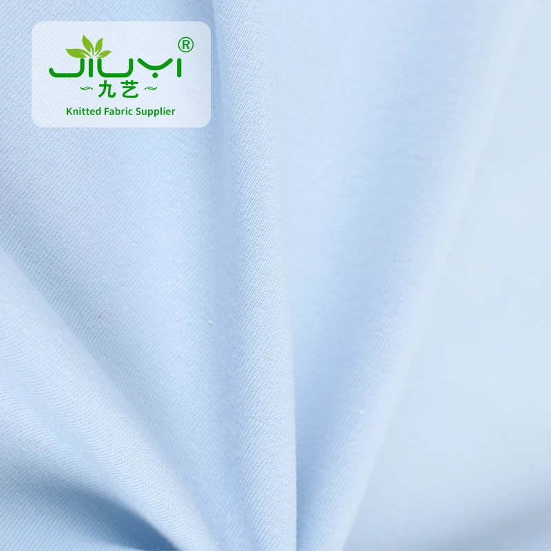 wholesale 95% cotton 5%spandx sustainable lightweight single jersey knit fabric for sleepwear