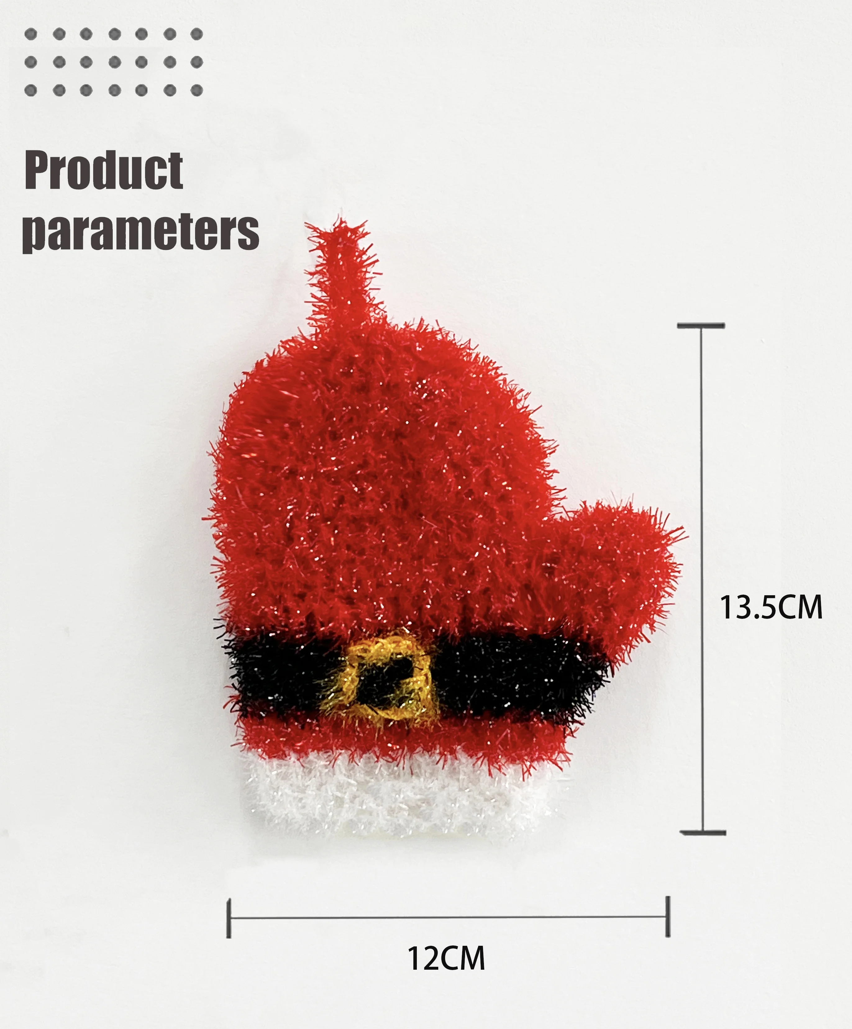 Christmas glove modeling acrylic kitchen cleaning rag dishcloth, easy to remove oil stains, non-sticky hands.