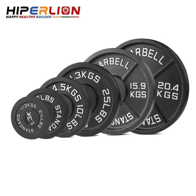 Weight Lifting Weightlifting Grip Gym Standard Kg 5KG 10KG 20KG 25KG Set Cast Iron Weight Plates