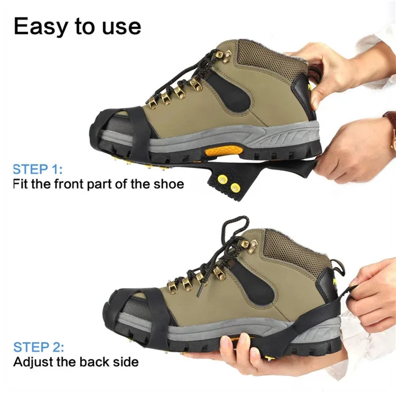 High Quality Winter Safety footwear ice snow grip anti non slip cleat 10 Steel Studs Crampons