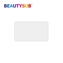 Double-sided LS-CN001D HD sublimation Aluminum Name card sublimatable metal name card gloss white blanks heat transfer printing