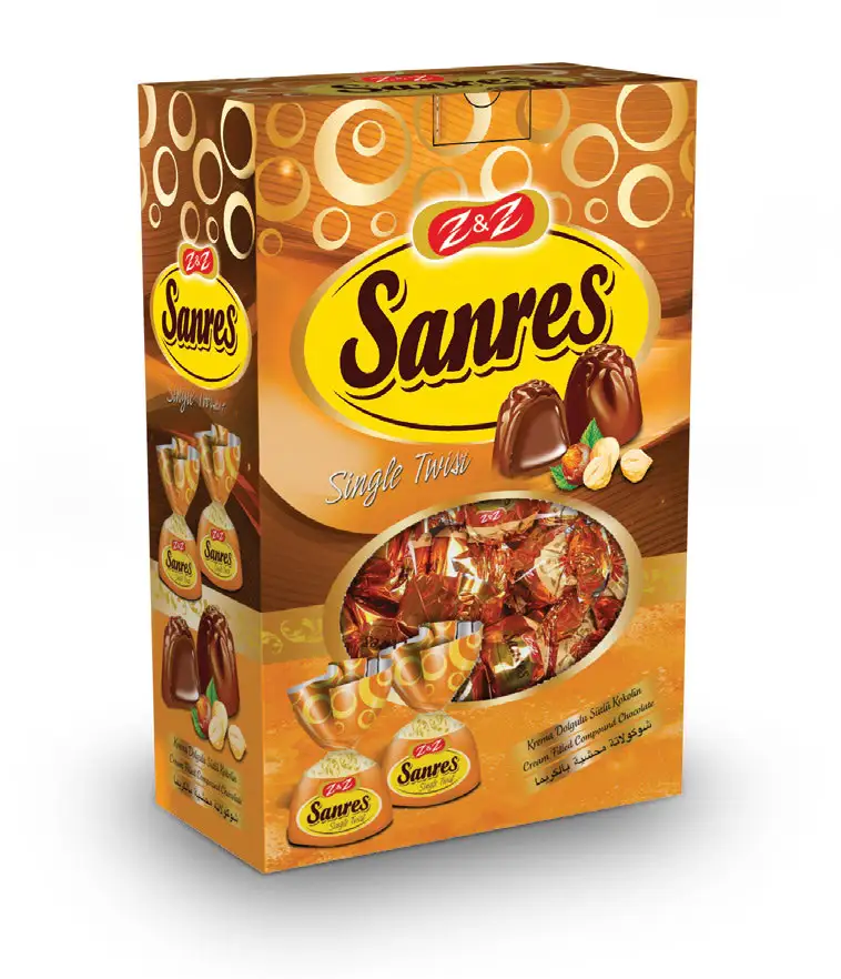 China Chocolate  China Factory Eco-friendly Customized Simple Cream Filled Chocolate in 2 kg box