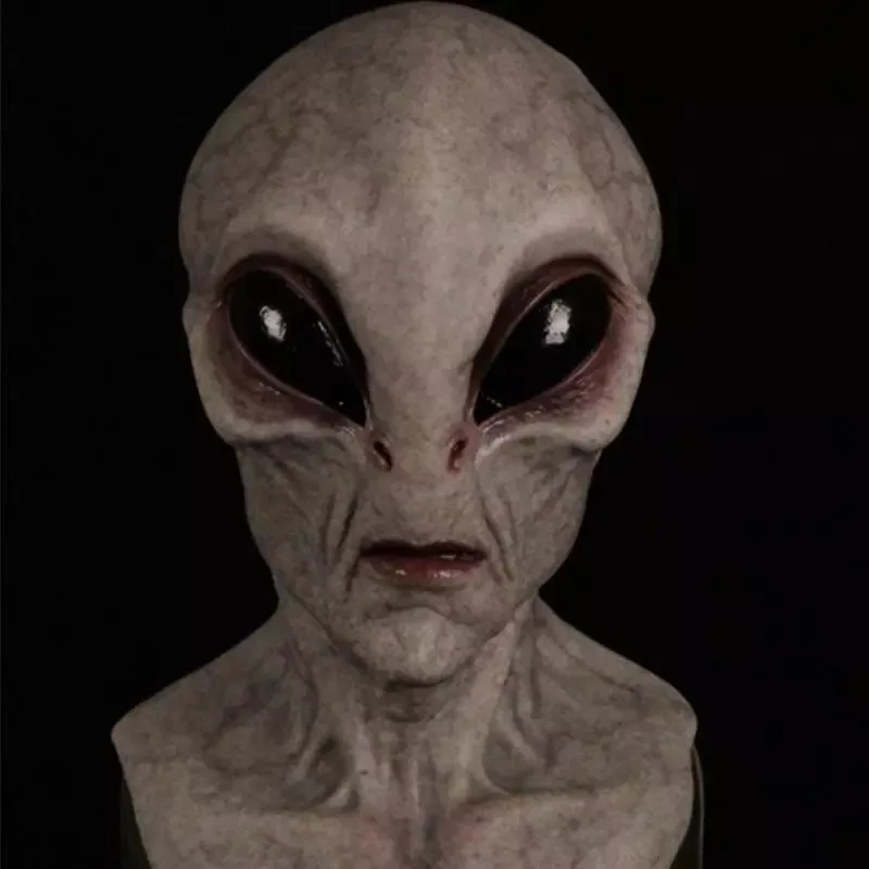 Wholesale Full face realistic Halloween Latex black face Scary alien mask Costume party