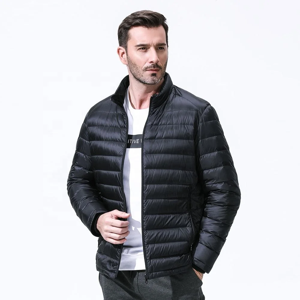 TANBOER blue water proof breathable duck down filling garments light weight winter jacket packabl down coat