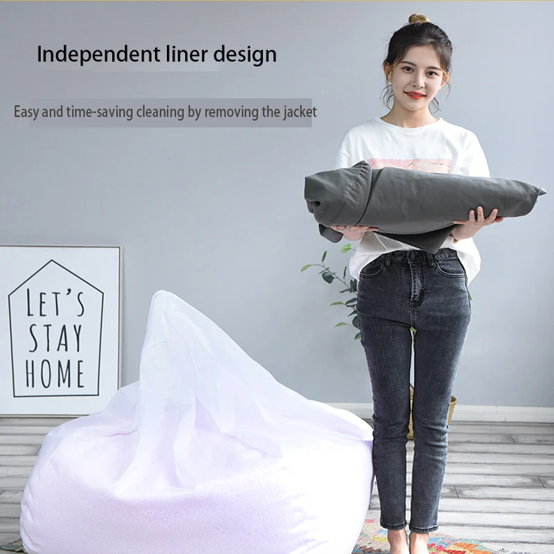 modern home furniture bean bag living room fabric lazy sills inflatable sofa chair Upholstered leisure recliner sofa