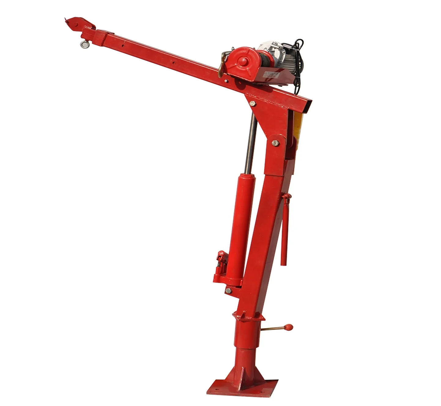 hand or electric hoist winch operated small pickup truck  car engine crane 1000kg  24v  14m hydraulic