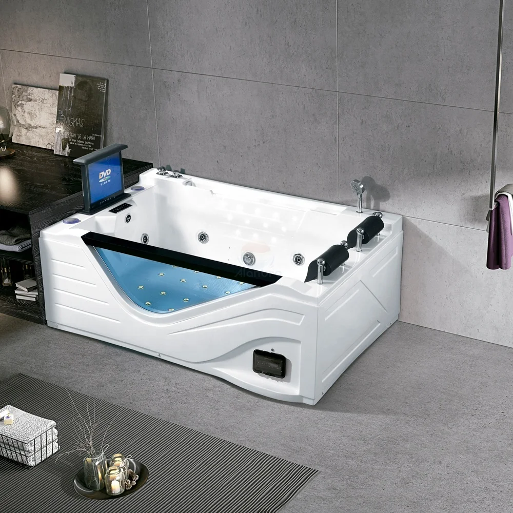 2 person whirlpool acrylic massage bathtub hotel luxury bath freestanding hydromassage
