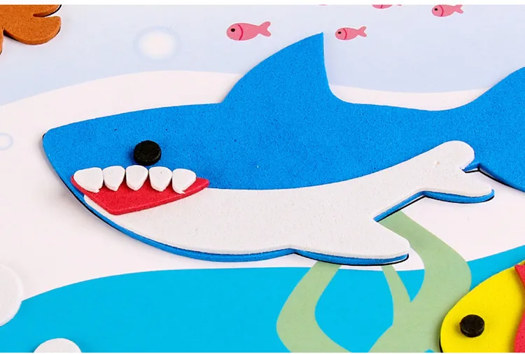Early Learning Art Sticker Diy Children Toy Kits Handmade Cartoon Stickers 3d Eva Foam Sticker Puzzle