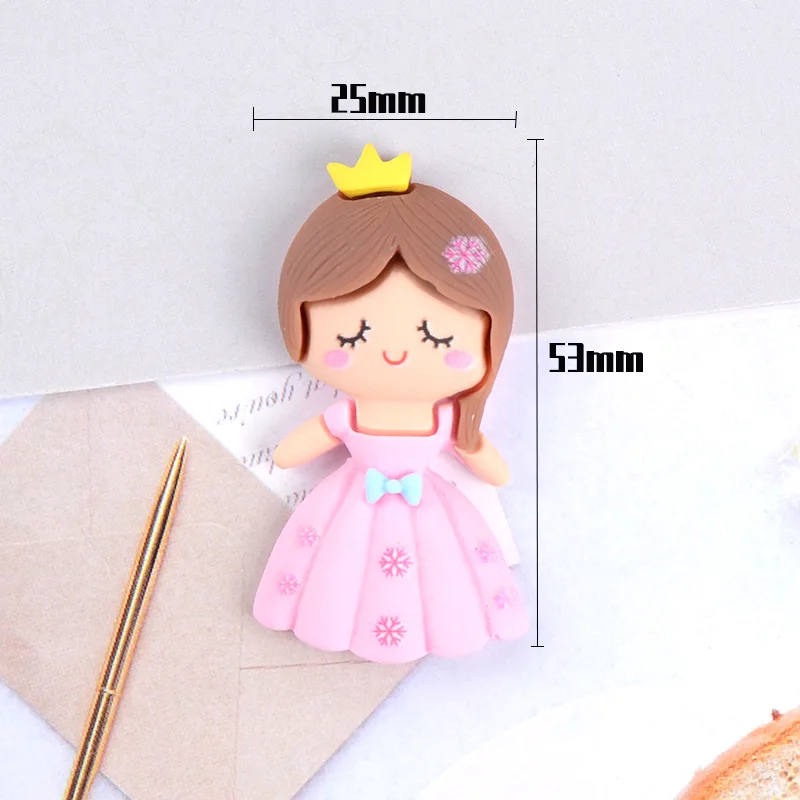 100PCS/BAG Angel Princess Flatback Resin Charms For Slime Mobile Case Keychain DIY Craft Decoration Flat Back Resin