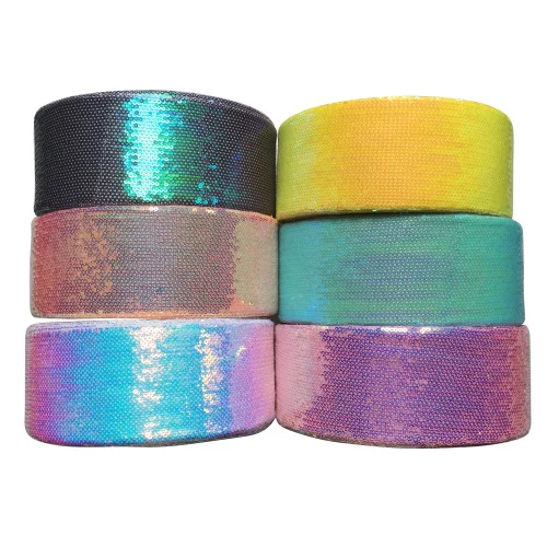 
RMS New Arrival Fashion Personalized Embroidery Sequin Ribbon For Clothing Crafting DIY Decoration 
