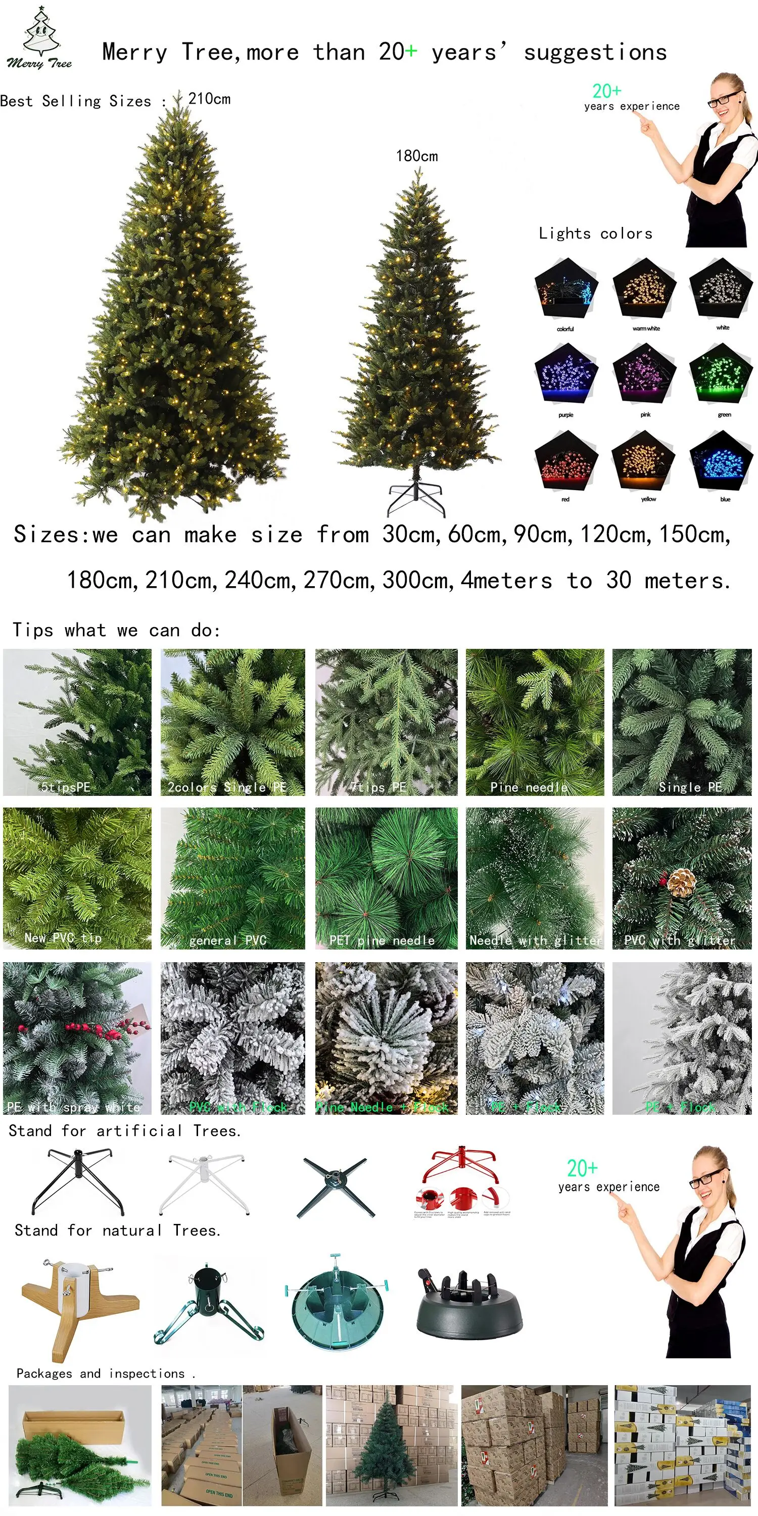 Artificial PVC branch tips, high-end spruce Christmas tree with foldable base and unlit hinges