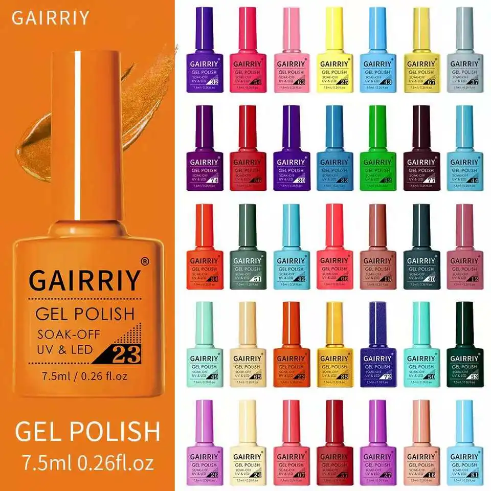 Factory OEM ODM nailpolish shimmer hema free color vernis one soak off bio uv led paint gel nails polish rubber base coat