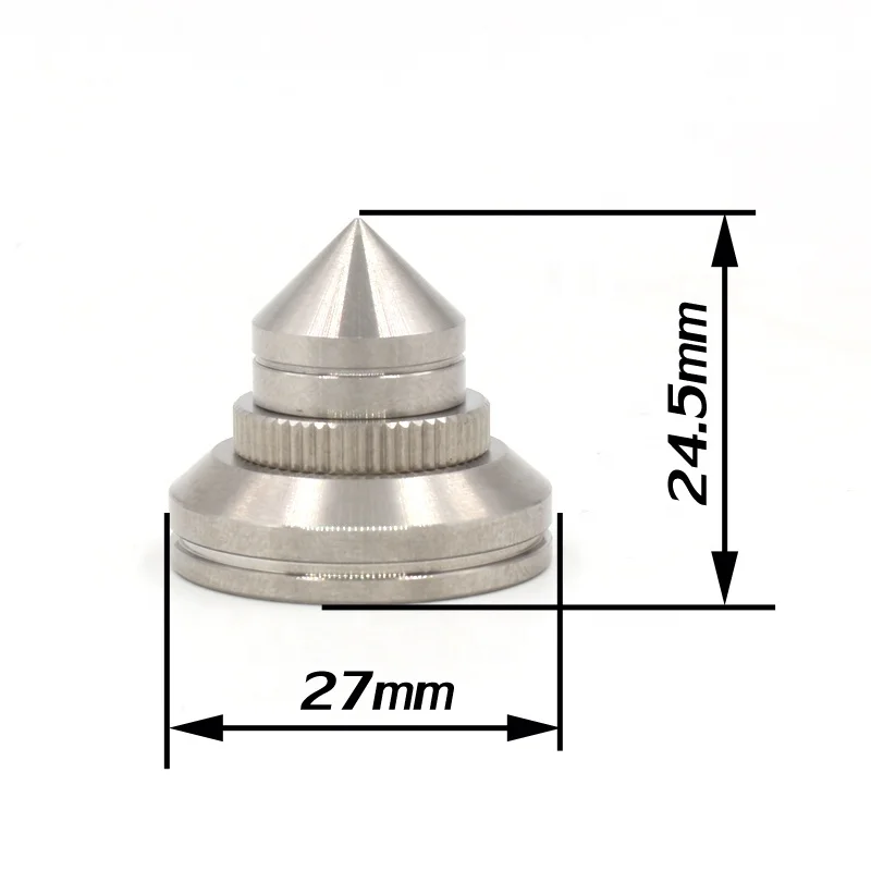 Stainless Steel Speaker Spike Isolation Foot Stand Cone Pads Shock-absorbing Stand Feet for Turntable AMP CD DAC Recorder
