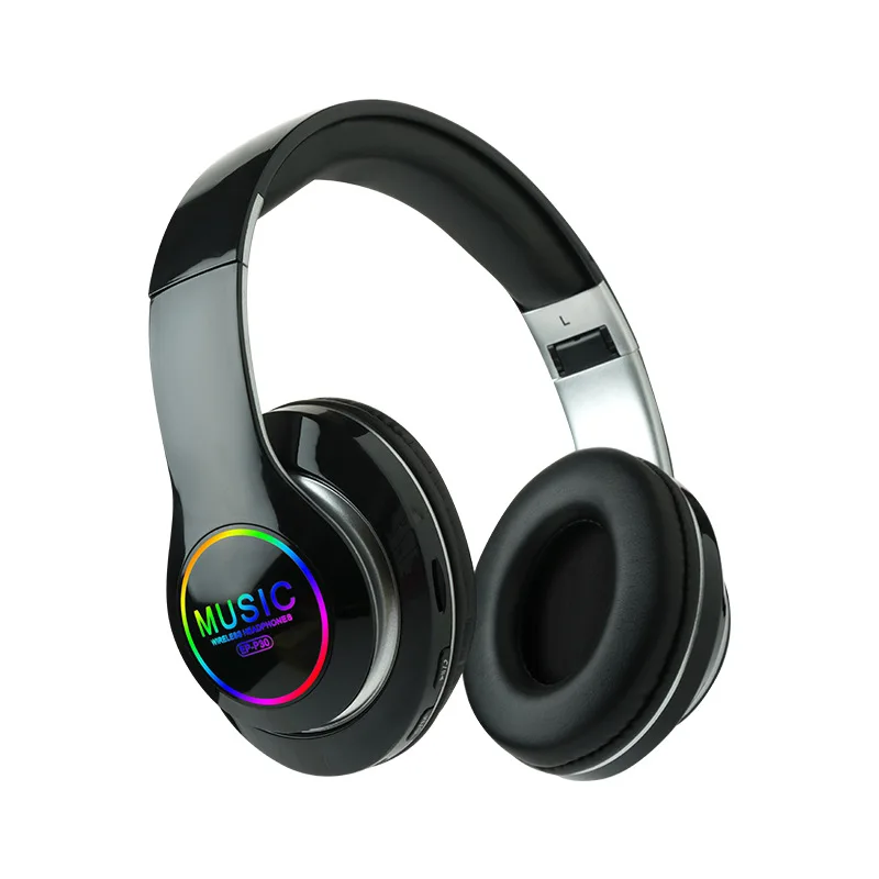 P30 Sports Folding Card LED Headset with Dynamic Vocalism Principle Mobile Phone Travel Use Digital Display Battery Indicator