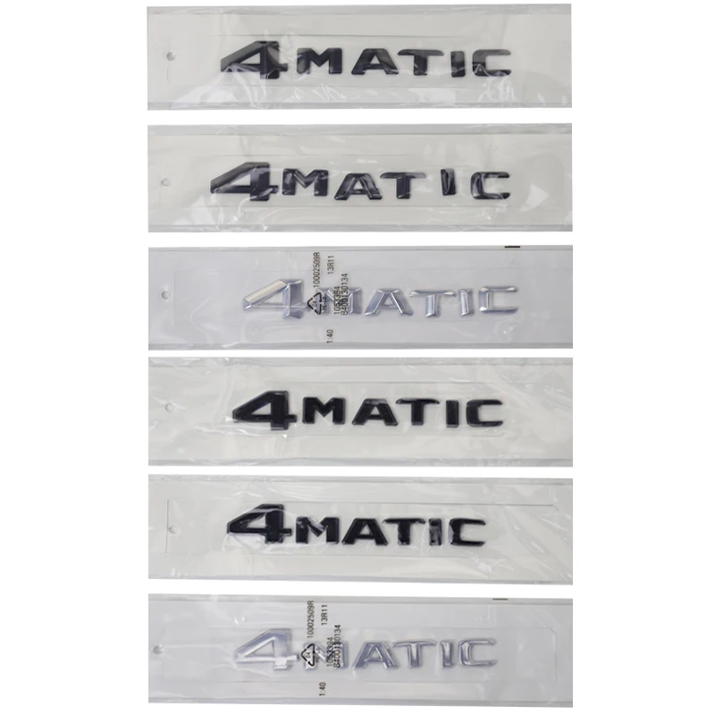 ABS 4MATIC Car Side Fender Rear Trunk Emblem Badge Chrome Decal Sticker