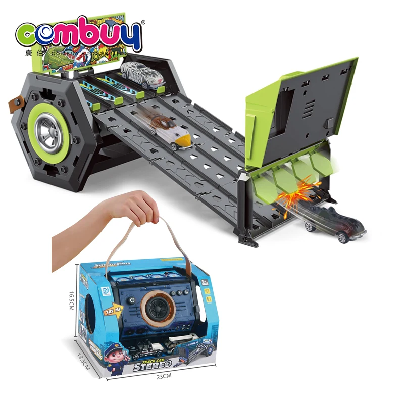 Литая металлическая модель освещения музыкальная парковка Легкосплавные Автомобили аудио-игрушки автомобильные дорожки