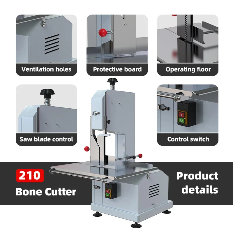 Professional  table top meat saw  Cutting Thickness 0-12cm  band saw meat  food processing electric meat saw
