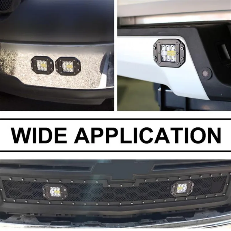 5Inch 12V 24V Offroad Flush Mount LED Pods SUV Work Lamp Truck Tail Light For Auto Car 4x4