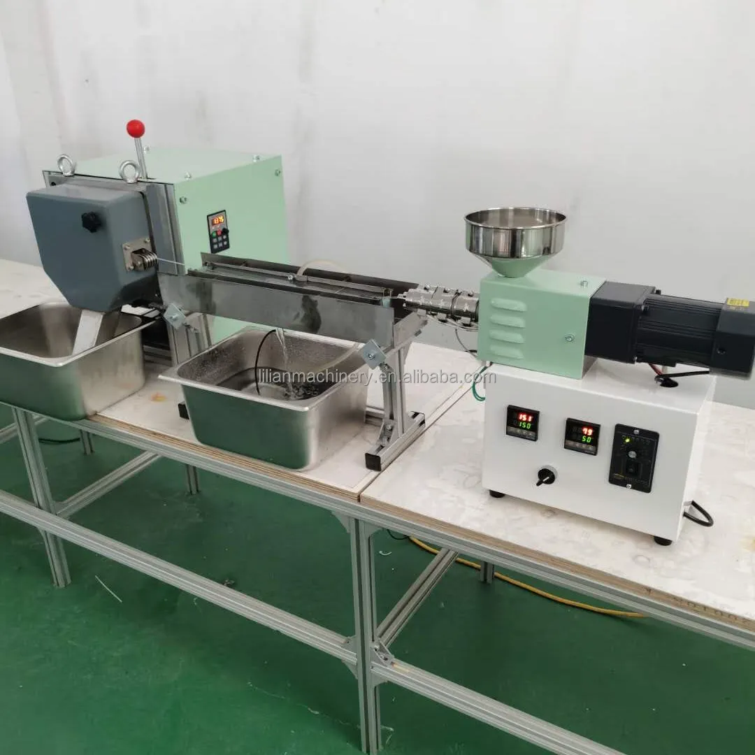 SJ15 lab mini single screw plastic granulating production line extruder desktop recycling pelletizing