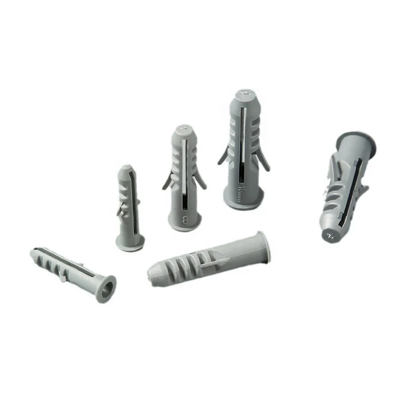 9mm customized expand nail plastic screw hole plugs concrete wall anchor plug