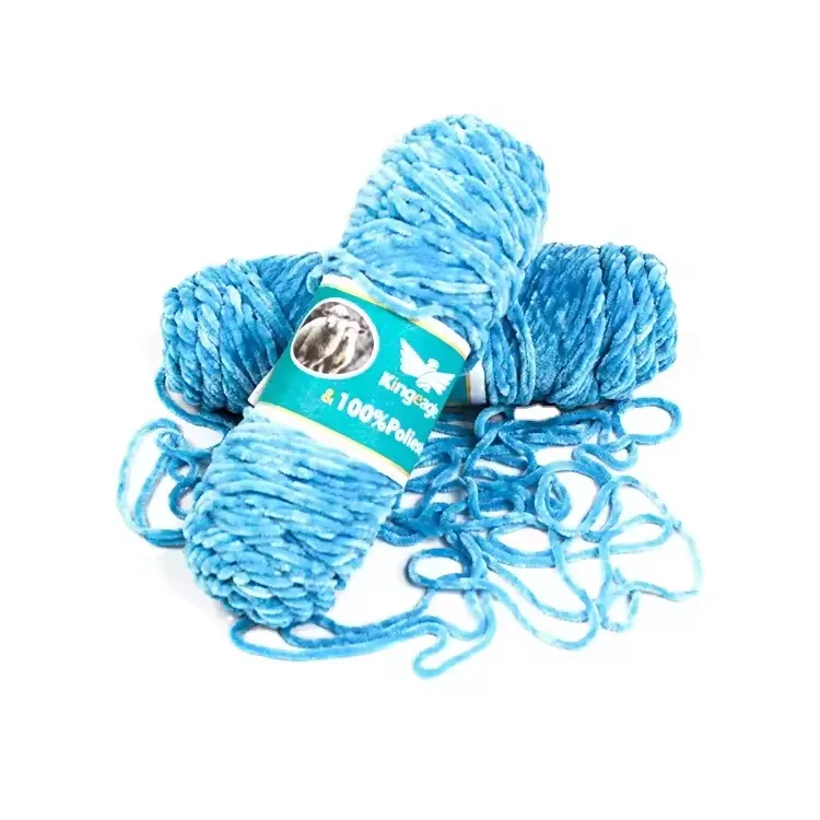 Kingeagle Chenille Yarn gold velvet coarse thread wholesale scarf thread crochet material