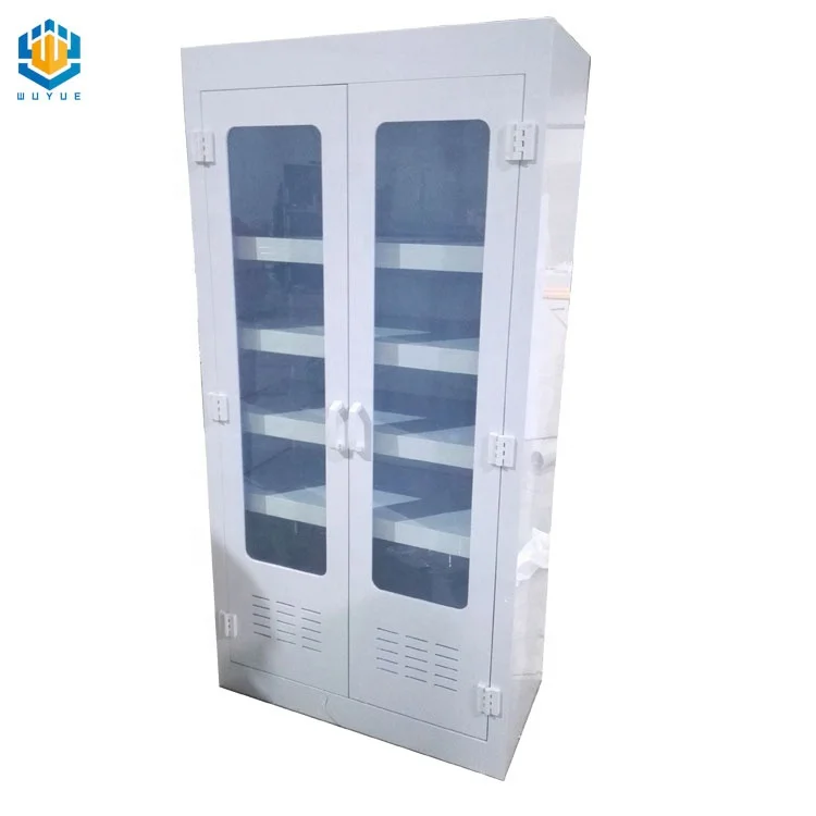 Chemical laboratory furniture two door cupboard reagent tall storage cabinet