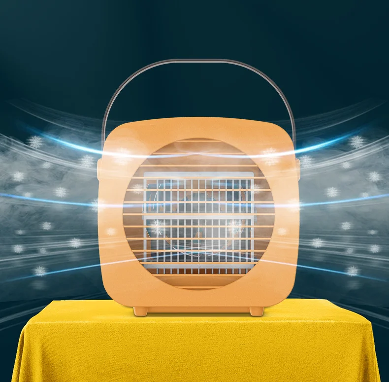 Mini air cooler fan humidifier,colorful night lamp portable usb desktop