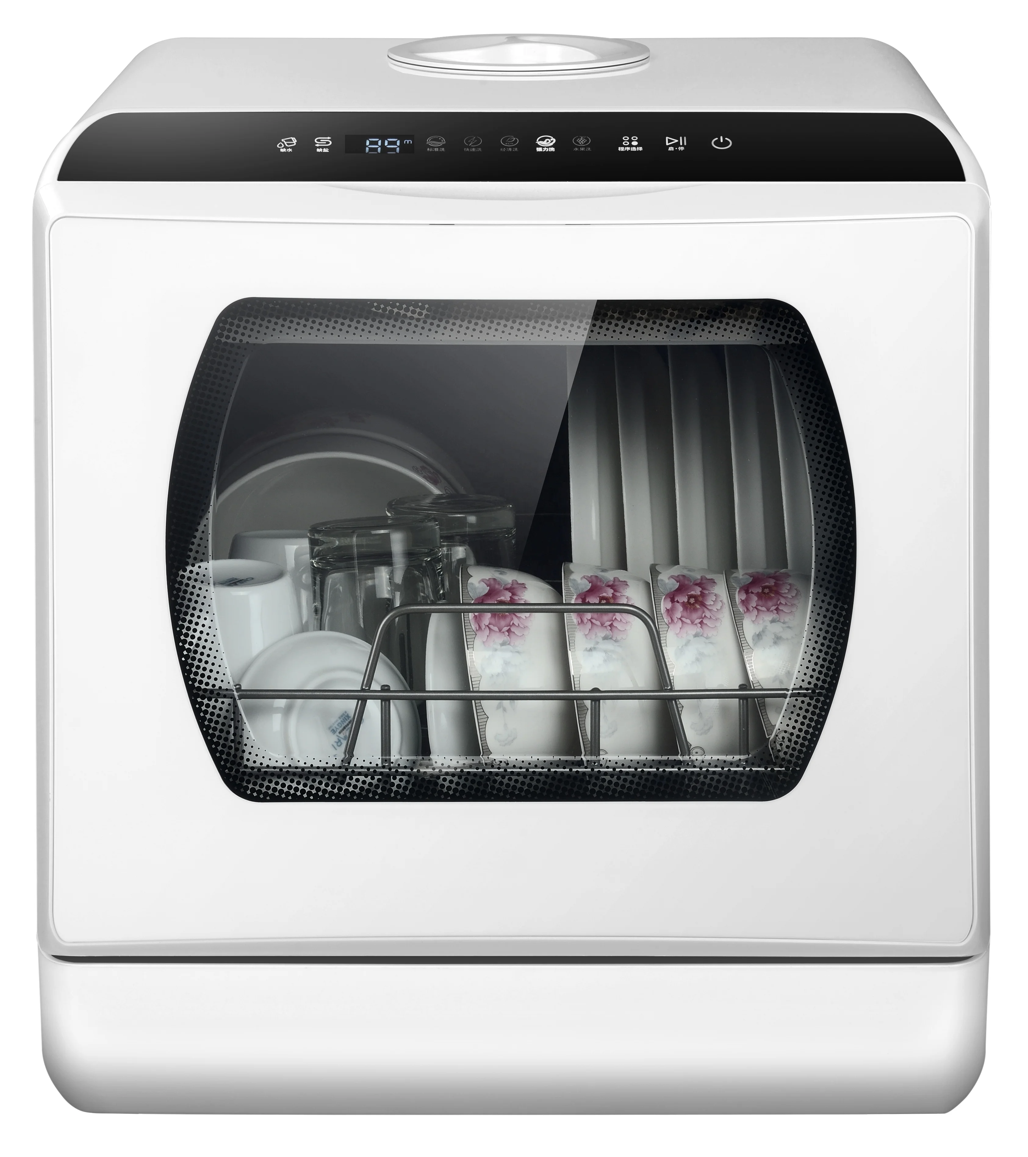 Automatic Mini Dish Washer Ultrasonic Countertop Dishwasher Smart Compact Dishwasher For Home Kitchen