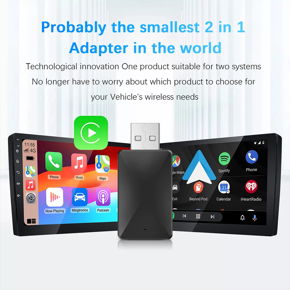 Universal Adapter USB Car Play Dongle AI Box Convert Wired to Wireless CarPlay android auto