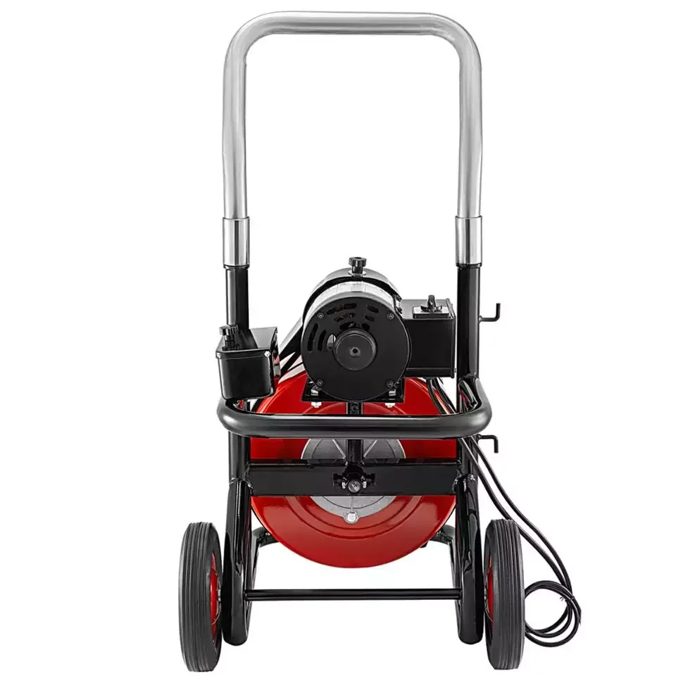Best Price Plumbing Equipment Unclogging Cleaner Red Electric Drain Pipe Cleaning Machine For Sale