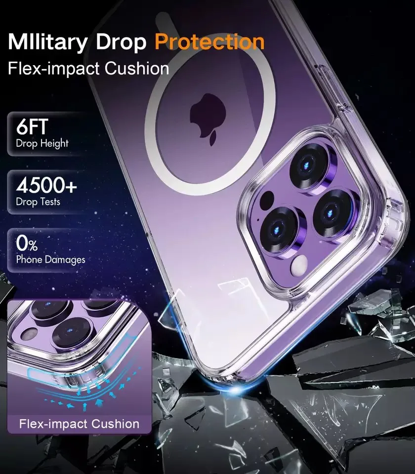 7 in 1 kit original case For iphone 14 13 pro max magnetic magsafe case with screen protector and camera lens protector